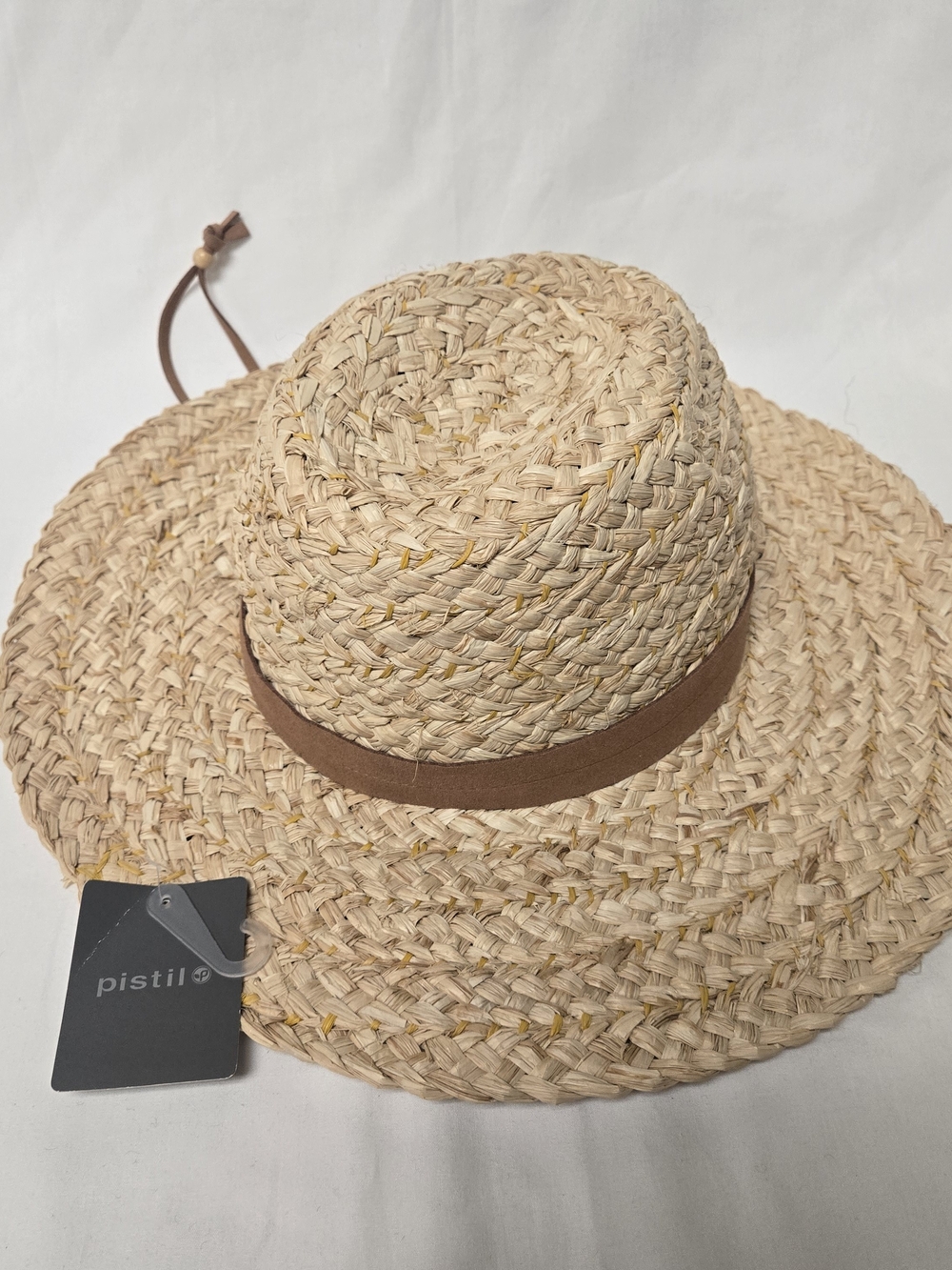 Pistil Natural Straw Hat with Faux Leather Band - Picture 3 of 5